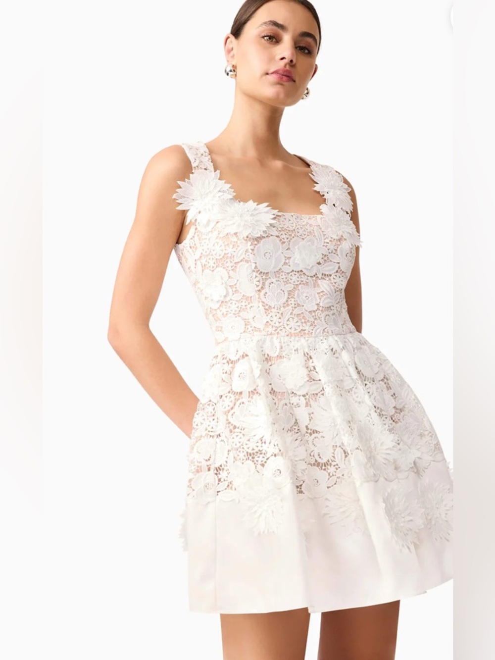 Elliatt Margot Floral Mini Dress in White